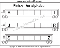 Missing Uppercase Letters – Missing Capital Letters – 3 Worksheets