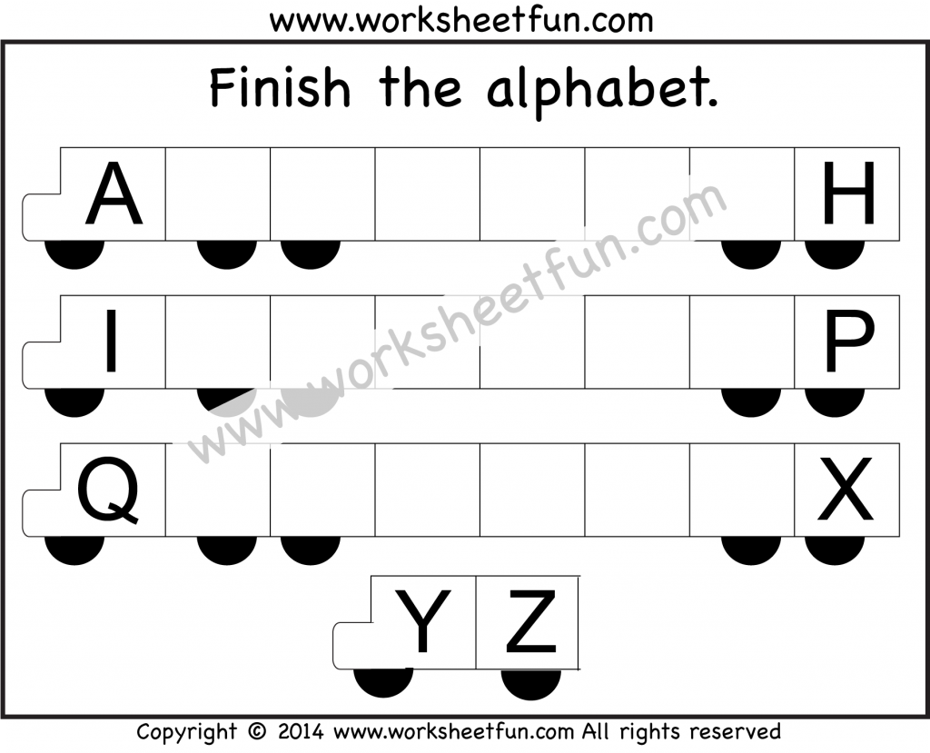 Missing Uppercase Letters – Missing Capital Letters – 4 Worksheets ...