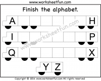 Missing Uppercase Letters – Missing Capital Letters – 4 Worksheets