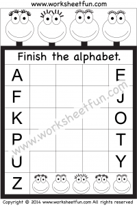 Missing Uppercase Letters – Missing Capital Letters – 2 Worksheets