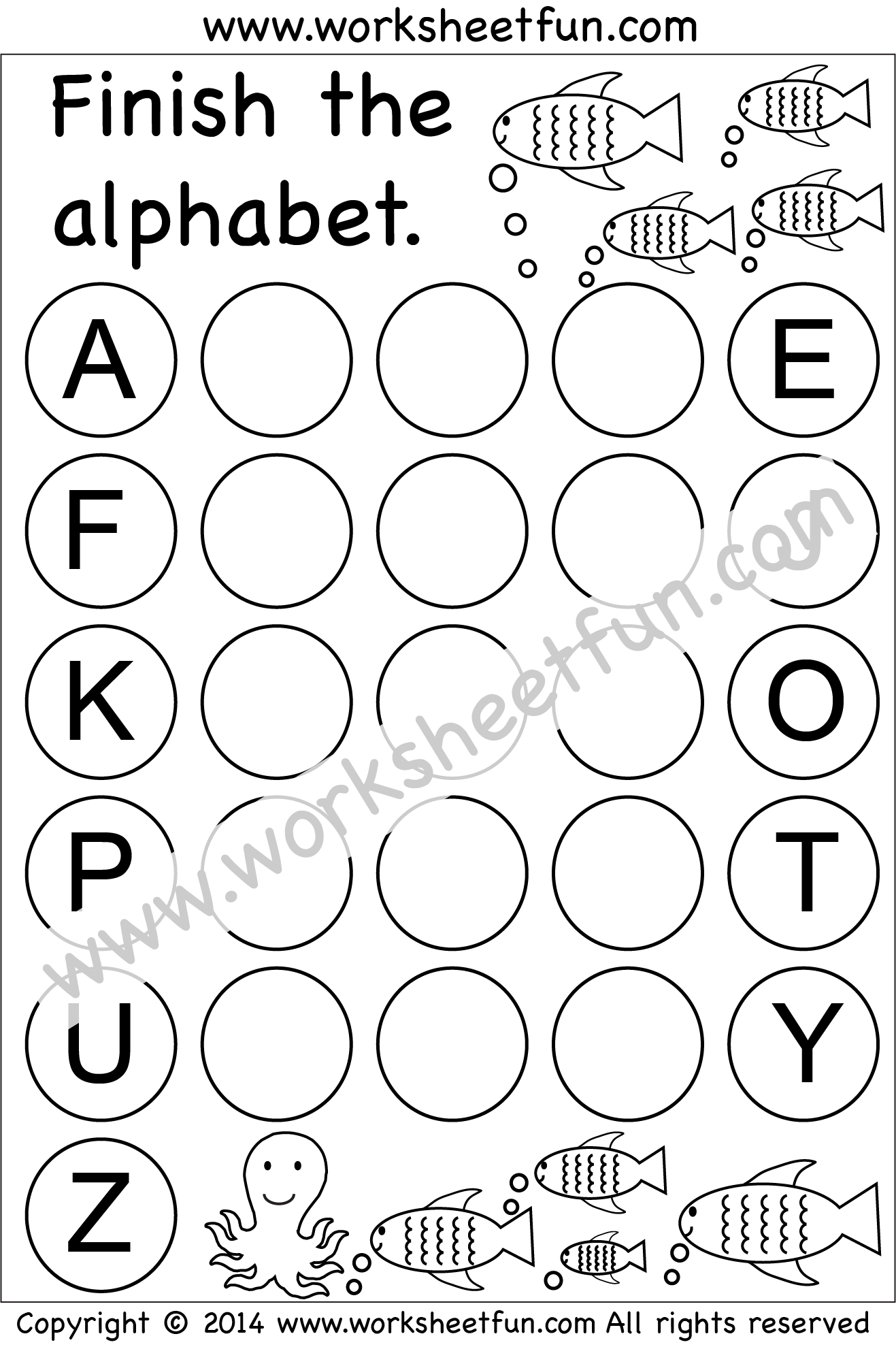 Missing Uppercase Letters – Missing Capital Letters – 1 Worksheet ...