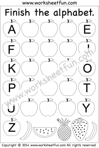 Missing Uppercase Letters – Missing Capital Letters – 2 Worksheets