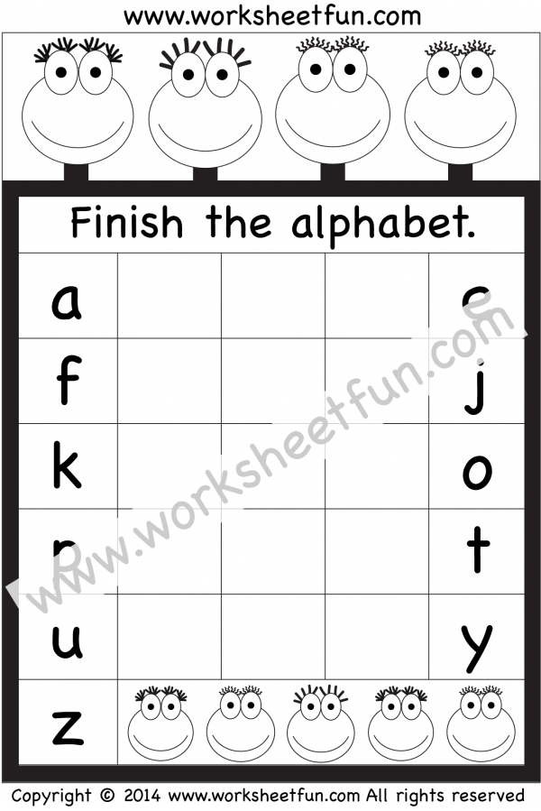 Missing Lowercase Letters – Missing Small Letters – Worksheet / FREE ...