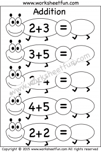 Kindergarten Addition Worksheet – Beginner Addition – 6 Worksheets