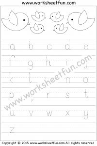 Small Letter Tracing – Lowercase – Worksheet
