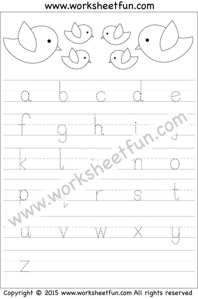 Small Letter Tracing – Lowercase – Worksheet / FREE Printable ...