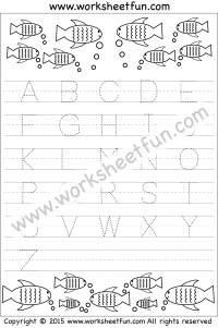 tracing letters a z worksheets