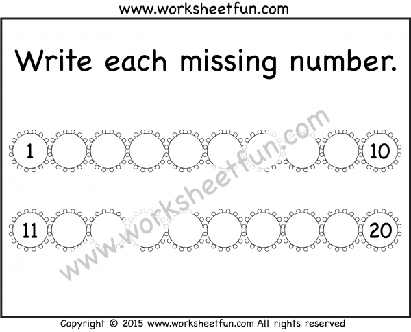 missing numbers 1 20 worksheet free printable worksheets worksheetfun