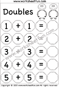 Addition Doubles Worksheet
