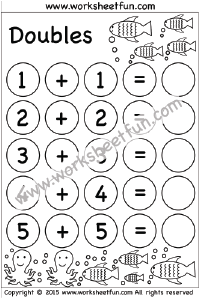 Addition Doubles – 2 Worksheets