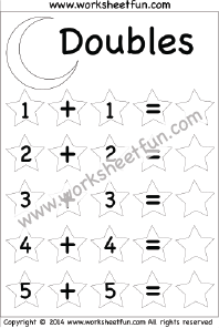 Addition Doubles – 2 Worksheets