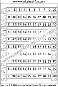 number chart 1 - 100