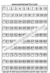 number chart 1-100