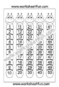 number chart 1 - 50