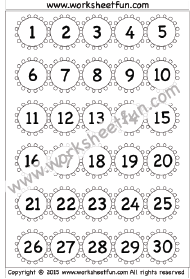 1 25 Number Chart