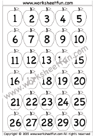 number chart 1-30