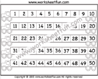 number chart 1 - 50