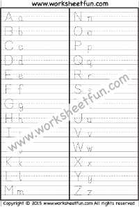 Capital and Small Letter Tracing Worksheet