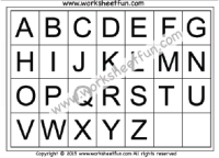 Letter Chart – A to Z – Alphabet Chart