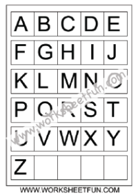 Letter Chart – A to Z – Alphabet Chart