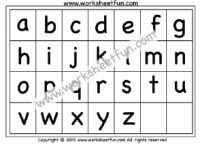 Letter Chart – a to z – Alphabet Chart