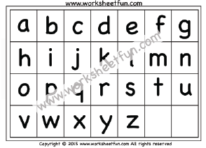 Letter Chart – A To Z – Alphabet Chart / Free Printable Worksheets –  Worksheetfun