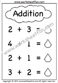 Kindergarten Addition Worksheets – Beginner Addition – 8 Worksheets