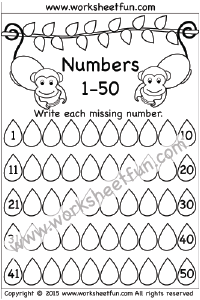 numbers 1-50
