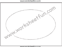 Shape Tracing – Oval – 1 Worksheet