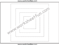 Shape Tracing – Squares – 1 Worksheet