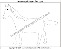 Horse Tracing Worksheet