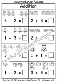 kindergarten addition worksheet