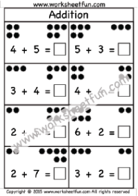 Single Digit Addition – Two Worksheets