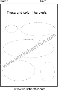 Shapes Tracing – 1 Worksheet