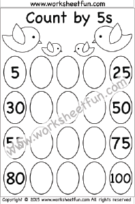 Skip Counting by 5 – Count by 5s – 1 Worksheet