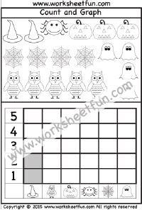 Halloween – Graphing – Count and Graph – 1 Worksheet