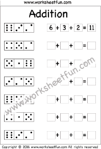 Addition – Adding 3 Numbers / FREE Printable Worksheets – Worksheetfun