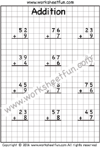 first grade addition worksheet