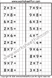Multiplication – 1 Worksheet