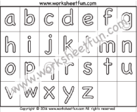 Alphabet Coloring – Letter Coloring – One Worksheet