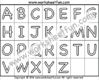Alphabet Coloring – Letter Coloring – One Worksheet