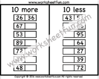 adding subtracting tens