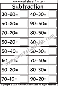 subtracting tens