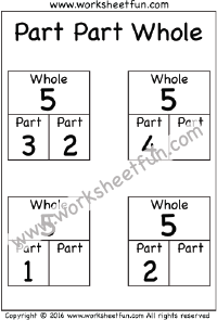 Part Part Whole – One Worksheet