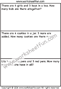 Addition Word Problems – One Worksheet