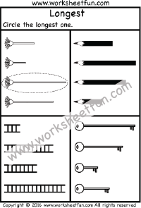 Size Comparison Worksheets