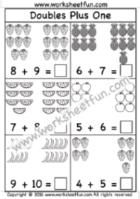 Doubles Plus One – Two Worksheets
