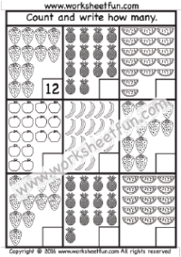 Counting up to 20 – One Worksheet