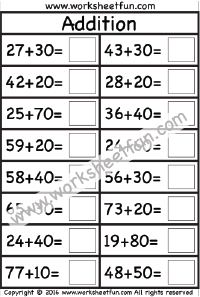 Subtraction Using Hundreds Chart Worksheet