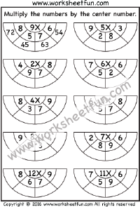 multiplication target circles